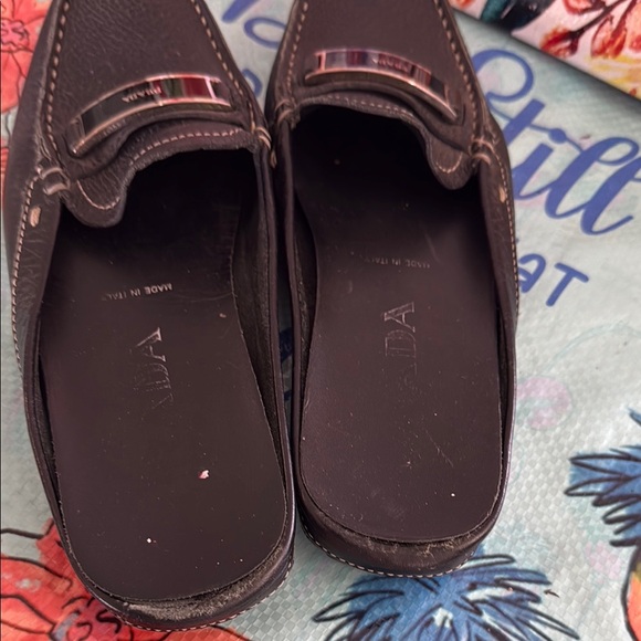 Prada woman’s Black Leather Slip-On Loafers - Picture 3 of 7